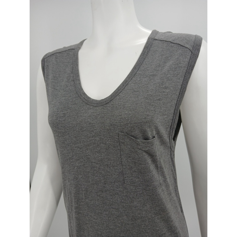 T Alexander Wang Womens Gray Sleeveless Top Size S Pocket Rayon - Picture 3 of 7